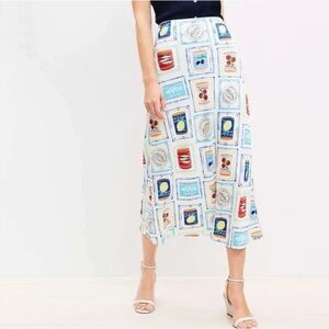 Ann Taylor LOFT Summer Printed Midi Skirt